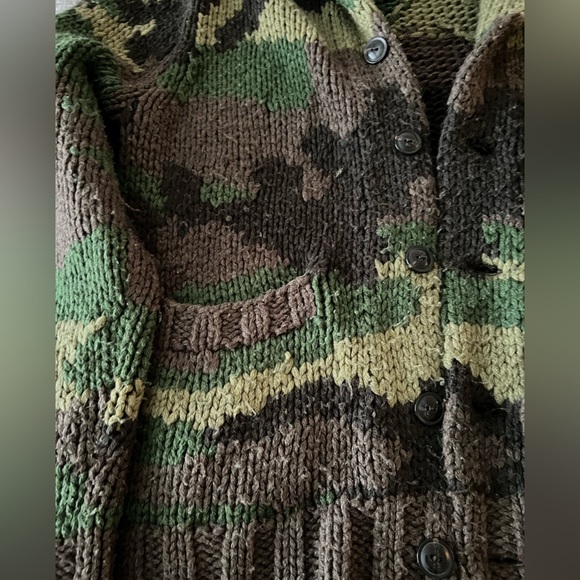 [Special] Ralph Lauren Denim & Supply Camo Shawl Cardigan Military Sweater. - Picture 9 of 14